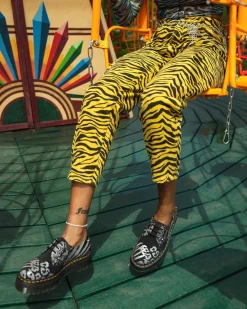 Dr. Martens 1461 Animal Clash Leren & Suède Platform Schoenen^MENS Heren Sale|Veterschoenen