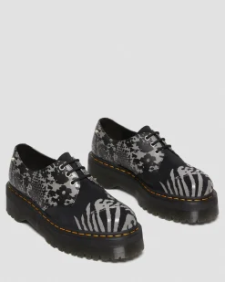 Dr. Martens 1461 Animal Clash Leren & Suède Platform Schoenen^MENS Heren Sale|Veterschoenen