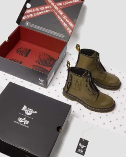 Dr. Martens 1460 BEN ALPHA INDUSTRIES LEREN & NYLON LAARS^UNISEX Nieuw Binnen|Trending Stijlen