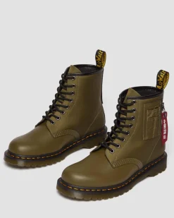 Dr. Martens 1460 BEN ALPHA INDUSTRIES LEREN & NYLON LAARS^UNISEX Nieuw Binnen|Trending Stijlen