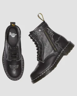 Dr. Martens 1460 Contrasterende Steek Leren Veterlaarzen^ Originals|Nieuw Binnen