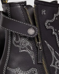 Dr. Martens 1460 Contrasterende Steek Leren Veterlaarzen^ Originals|Nieuw Binnen