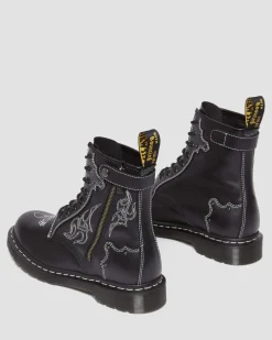 Dr. Martens 1460 Contrasterende Steek Leren Veterlaarzen^ Originals|Nieuw Binnen