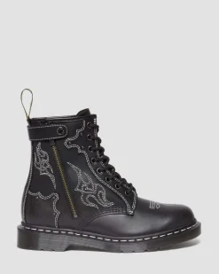 Dr. Martens 1460 Contrasterende Steek Leren Veterlaarzen^ Originals|Nieuw Binnen