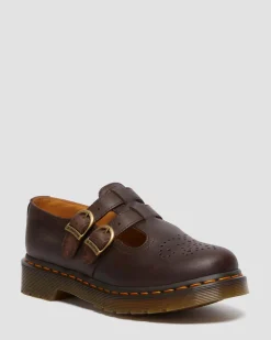 Dr. Martens 8065 Crazy Horse Leren Mary Jane Schoenen^WOMENS Mary Jane Schoenen|Schoenen