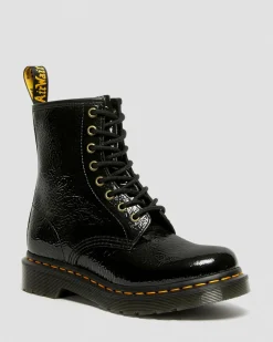 Dr. Martens 1460 Distressed Lakleren Laarzen^WOMENS Veterlaarzen