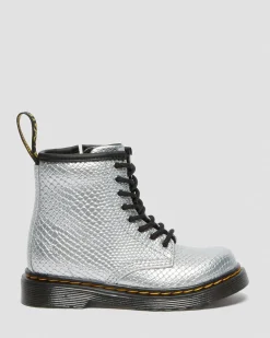 Dr. Martens 1460 Enkellaarsjes met Reptiel Reliëf Voor Peuters^UNISEX Sale Voor Kinderen|Laarzen