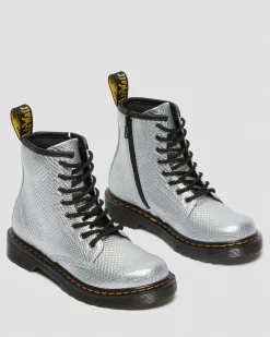 Dr. Martens 1460 Enkellaarzen met Reptiel Reliëf Voor Kinderen^UNISEX Sale Voor Kinderen|Laarzen