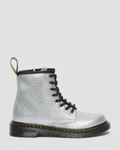 Dr. Martens 1460 Enkellaarzen met Reptiel Reliëf Voor Kinderen^UNISEX Sale Voor Kinderen|Laarzen