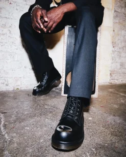 Dr. Martens 101 Exposed Stalen Neus Leren Laarzen^MENS Enkellaarzen|Veterlaarzen