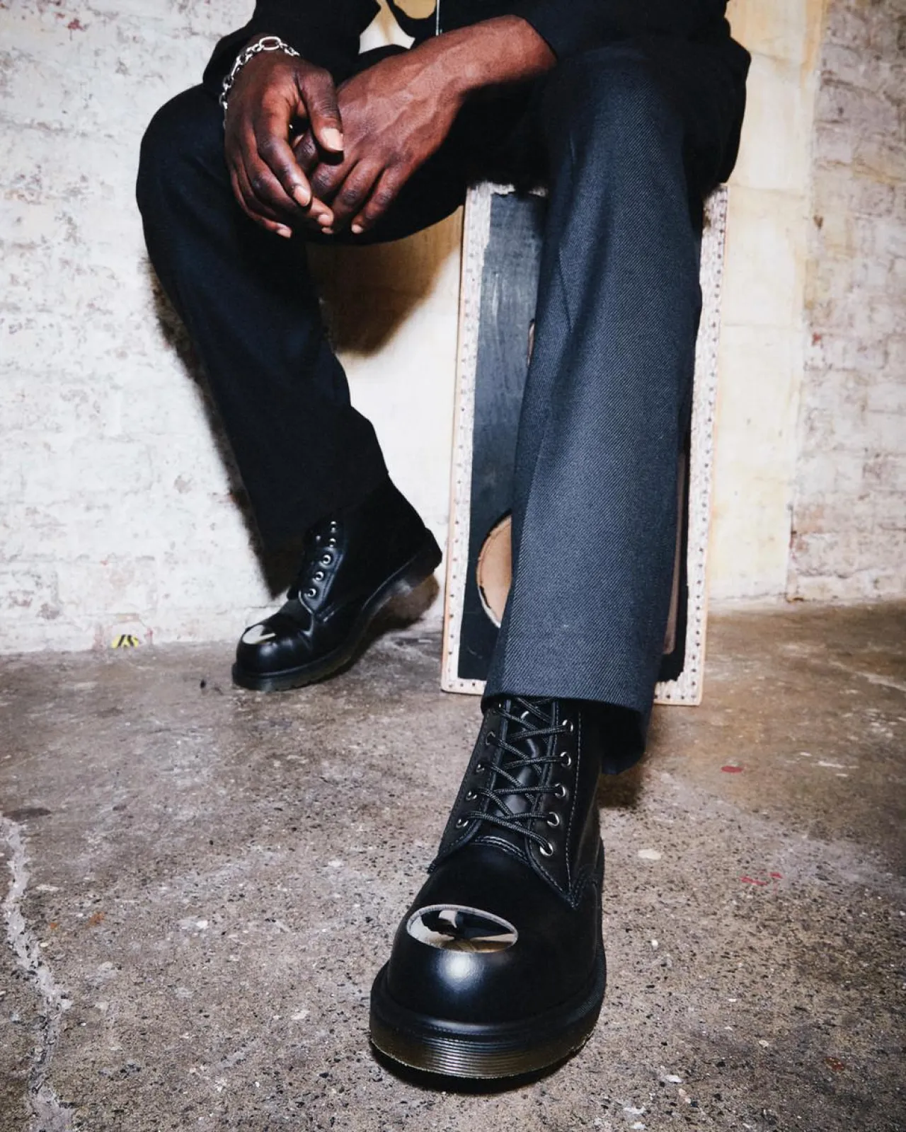 Dr. Martens 101 Exposed Stalen Neus Leren Laarzen^MENS Enkellaarzen|Veterlaarzen