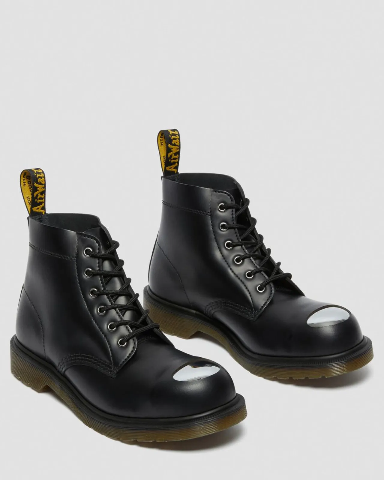 Dr. Martens 101 Exposed Stalen Neus Leren Laarzen^MENS Enkellaarzen|Veterlaarzen