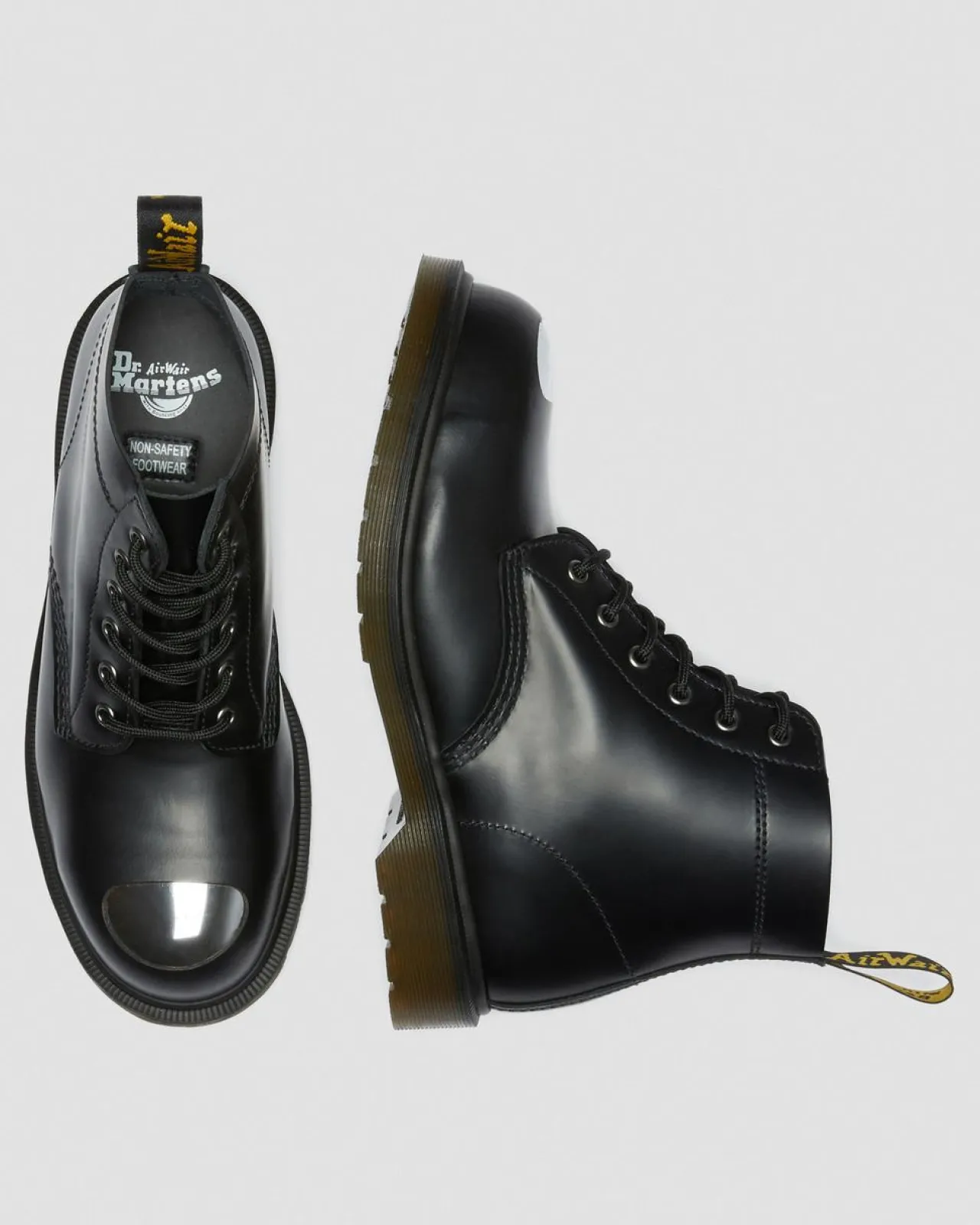 Dr. Martens 101 Exposed Stalen Neus Leren Laarzen^MENS Enkellaarzen|Veterlaarzen
