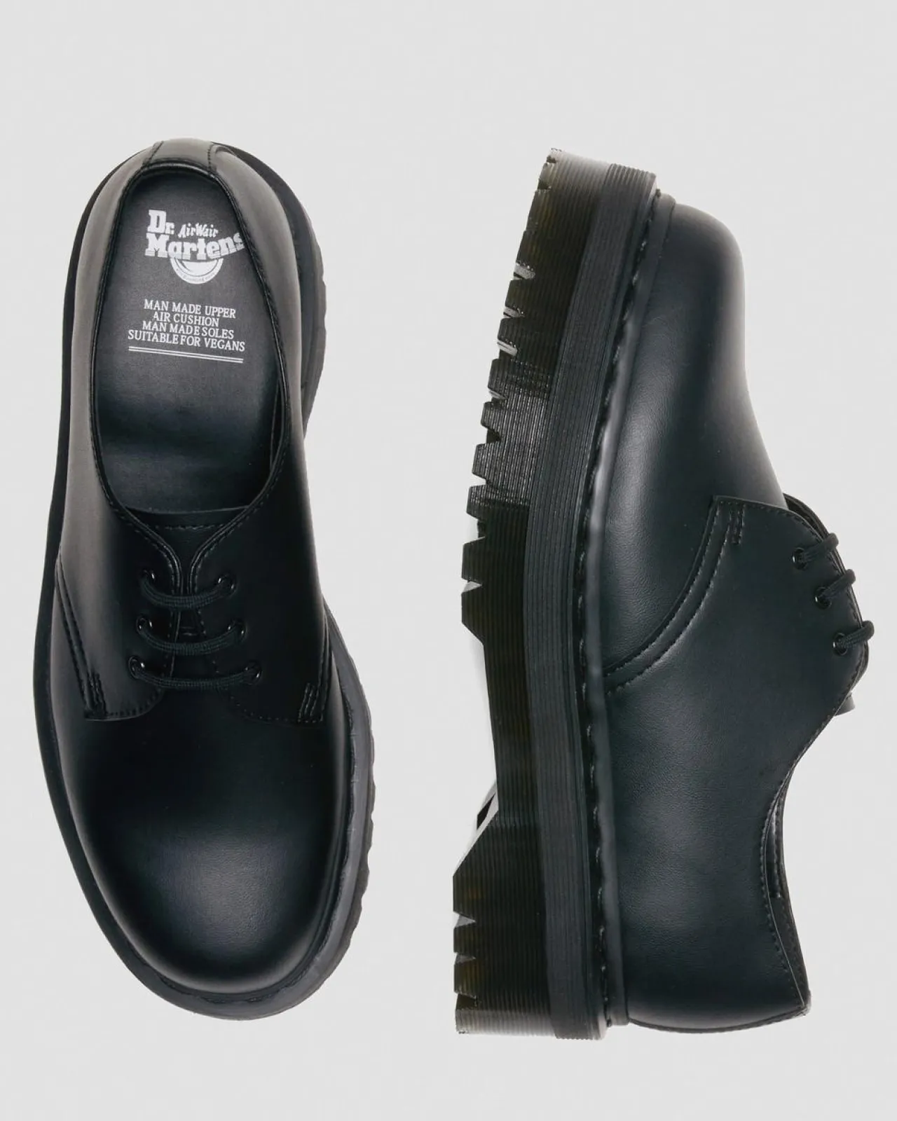 Dr. Martens 1461 Felix Quad Mono Vegan Platform Schoenen^MENS Originals|Veterschoenen