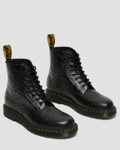 Dr. Martens 1460 Flames Emboss Leren Veterlaarzen^WOMENS Enkellaarzen|Veterlaarzen