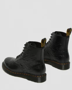 Dr. Martens 1460 Flames Emboss Leren Veterlaarzen^WOMENS Enkellaarzen|Veterlaarzen