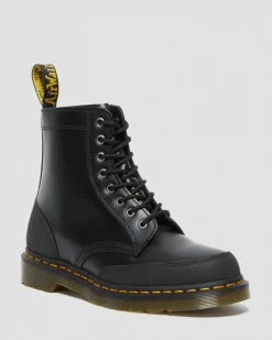 Dr. Martens 1460 Guard Panel Leren Veterlaarzen^WOMENS Heren Sale|Enkellaarzen