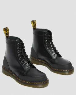 Dr. Martens 1460 Guard Panel Leren Veterlaarzen^WOMENS Heren Sale|Enkellaarzen