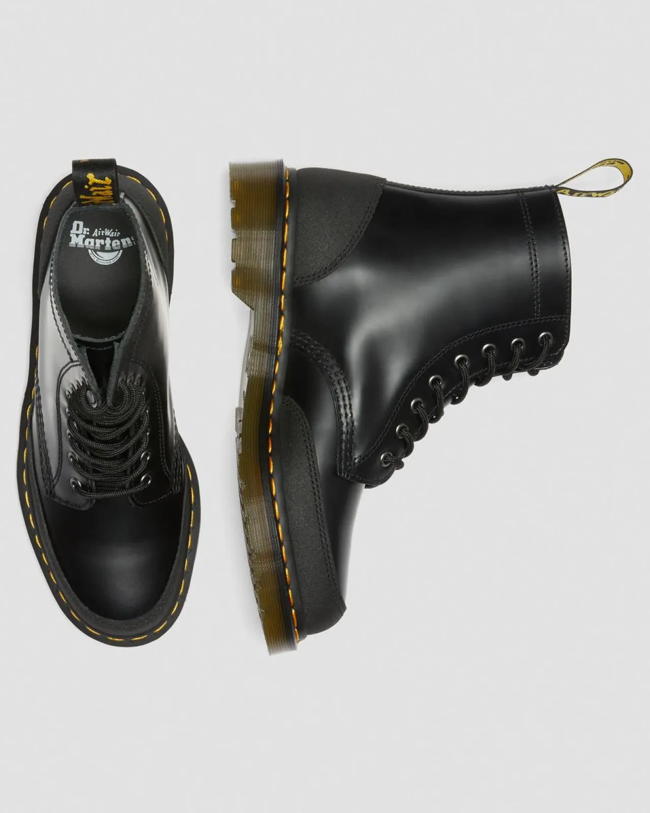 Dr. Martens 1460 Guard Panel Leren Veterlaarzen^WOMENS Heren Sale|Enkellaarzen