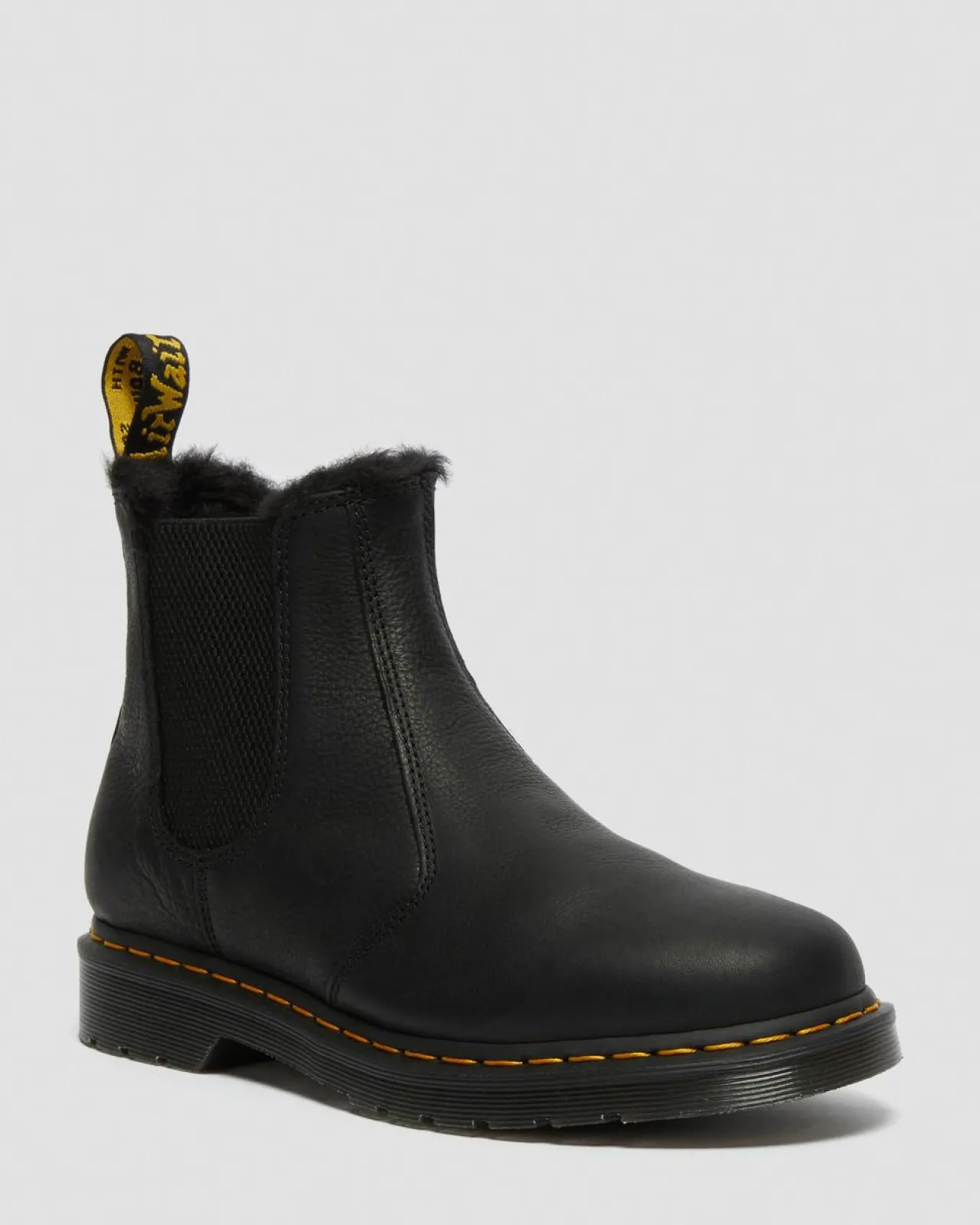 Dr. Martens 2976 IMITATIEBONT GEVOERDE CHELSEA BOOTS^UNISEX Enkellaarzen|Winter Stijlen