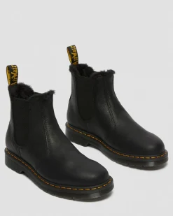 Dr. Martens 2976 IMITATIEBONT GEVOERDE CHELSEA BOOTS^UNISEX Enkellaarzen|Winter Stijlen