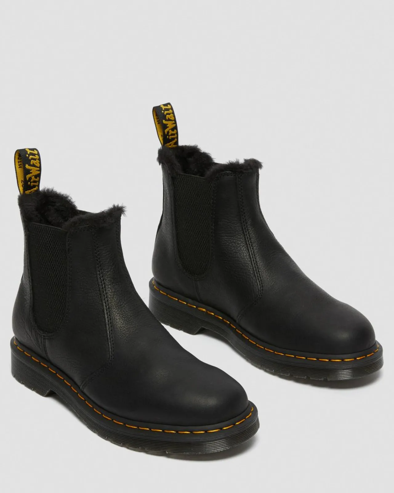 Dr. Martens 2976 IMITATIEBONT GEVOERDE CHELSEA BOOTS^UNISEX Enkellaarzen|Winter Stijlen