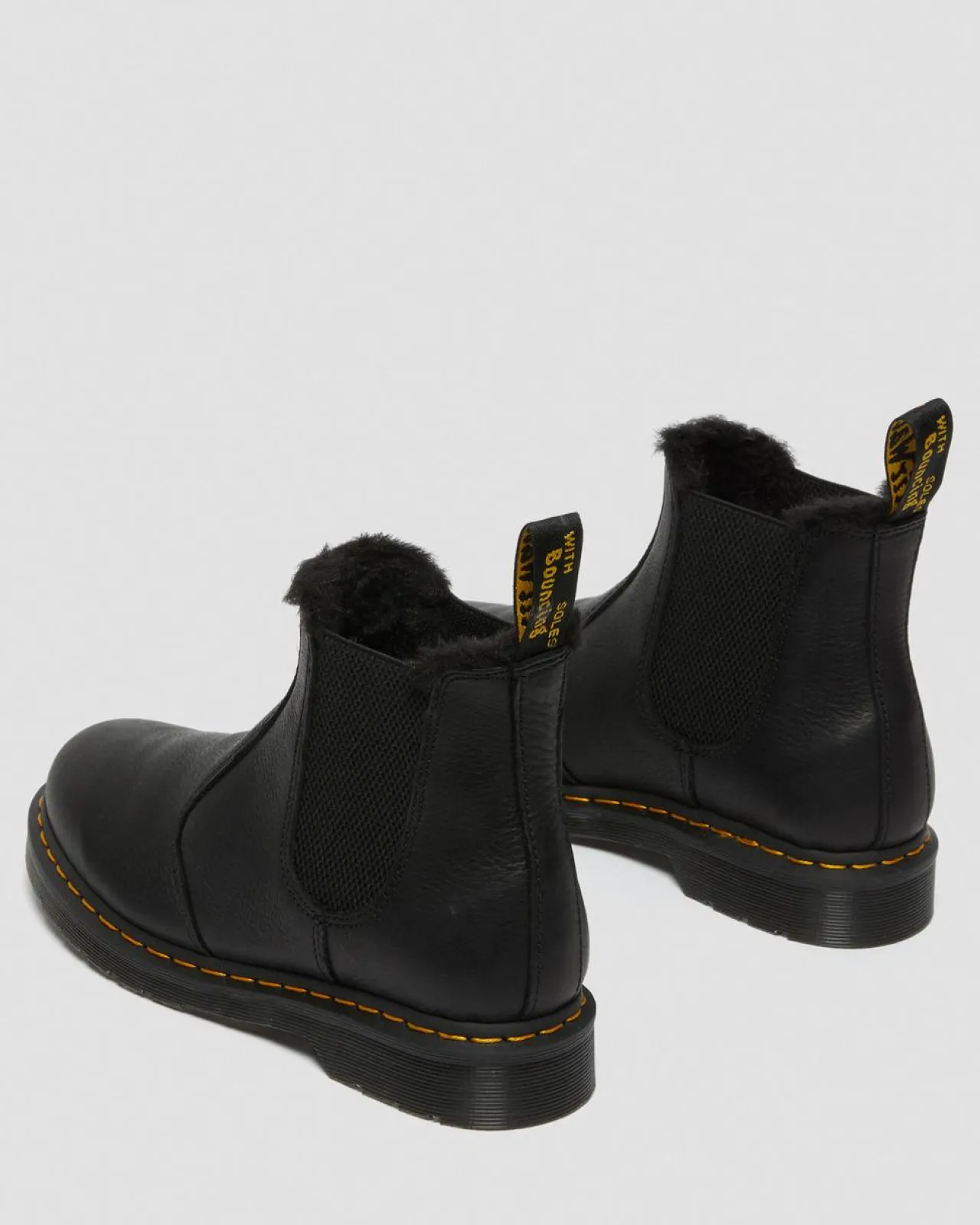 Dr. Martens 2976 IMITATIEBONT GEVOERDE CHELSEA BOOTS^UNISEX Enkellaarzen|Winter Stijlen