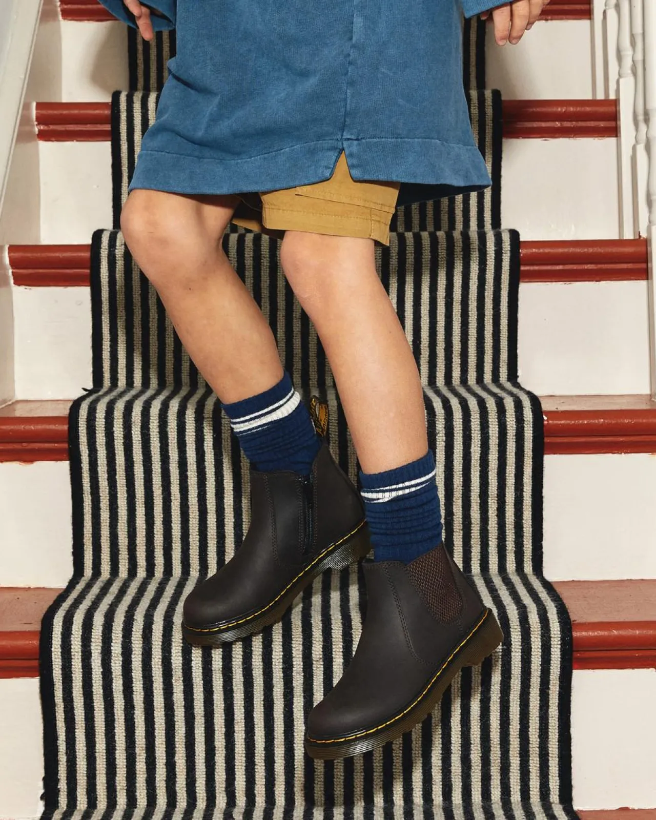 Dr. Martens 2976 KIND LEREN CHELSEA BOOTS^UNISEX Sale Voor Kinderen|Laarzen