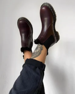 Dr. Martens 2976 Leonore Imitatiebont Gevoerde Chelsea Laarzen^UNISEX Enkellaarzen|Chelsea Boots