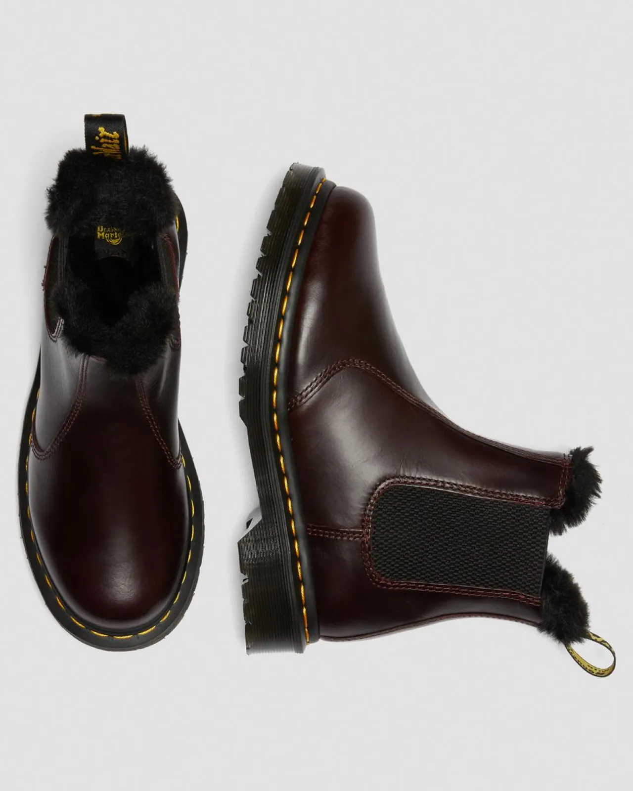Dr. Martens 2976 Leonore Imitatiebont Gevoerde Chelsea Laarzen^UNISEX Enkellaarzen|Chelsea Boots