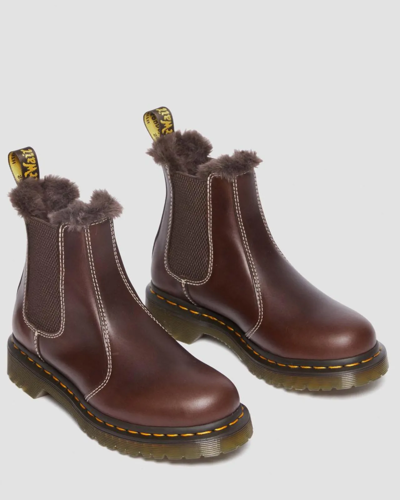 Dr. Martens 2976 Leonore Imitatiebont Gevoerde Chelsea Boots^UNISEX Enkellaarzen|Chelsea Boots