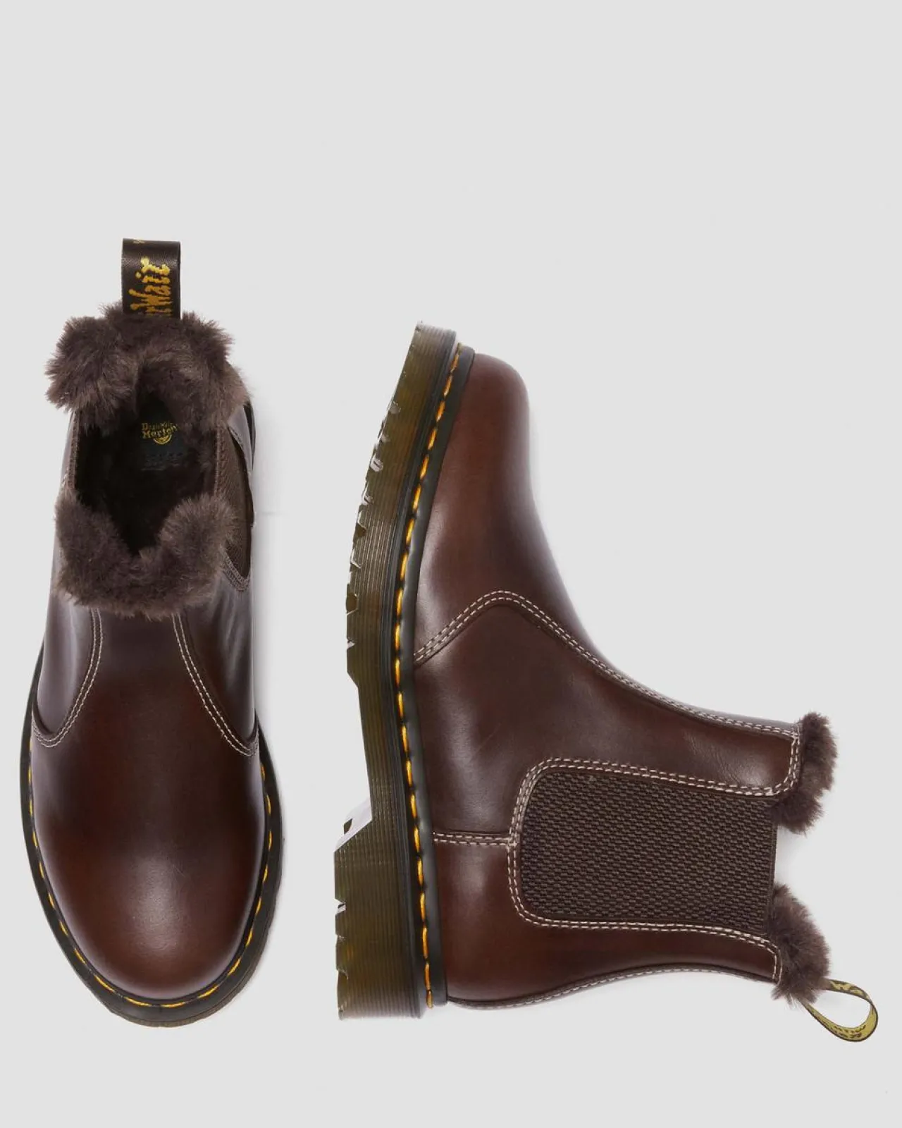 Dr. Martens 2976 Leonore Imitatiebont Gevoerde Chelsea Boots^UNISEX Enkellaarzen|Chelsea Boots