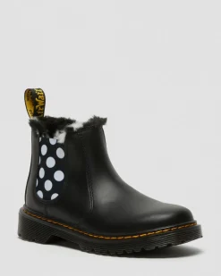 Dr. Martens 2976 Leonore Imitatiebont gevoerde Leren Chelsea Boots voor Kinderen^GIFTS Sale Voor Kinderen|Laarzen
