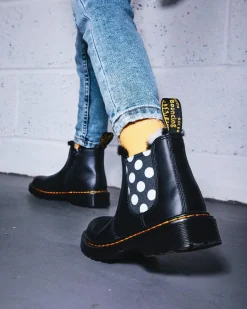 Dr. Martens 2976 Leonore Imitatiebont gevoerde Leren Chelsea Boots voor Kinderen^GIFTS Sale Voor Kinderen|Laarzen