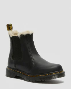 Dr. Martens 2976 Leonore Imitatiebont Gevoerde Chelsea Laarzen^WOMENS Enkellaarzen|Zachte Leren Laarzen