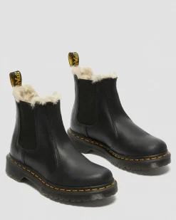 Dr. Martens 2976 Leonore Imitatiebont Gevoerde Chelsea Laarzen^WOMENS Enkellaarzen|Zachte Leren Laarzen