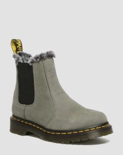 Dr. Martens 2976 Leonore Imitatiebont Gevoerde Nubuck Chelsea Boots^UNISEX Enkellaarzen|Zachte Leren Laarzen