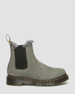 Dr. Martens 2976 Leonore Imitatiebont Gevoerde Nubuck Chelsea Boots^UNISEX Enkellaarzen|Zachte Leren Laarzen