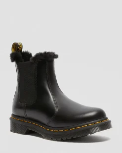 Dr. Martens 2976 Leonore Imitatiebont Gevoerde Chelsea Laarzen^UNISEX Enkellaarzen|Chelsea Boots