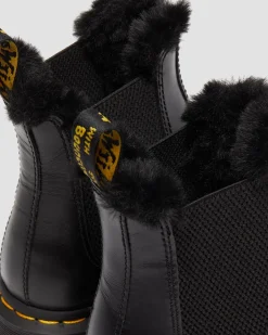 Dr. Martens 2976 Leonore Imitatiebont Gevoerde Chelsea Laarzen^UNISEX Enkellaarzen|Chelsea Boots