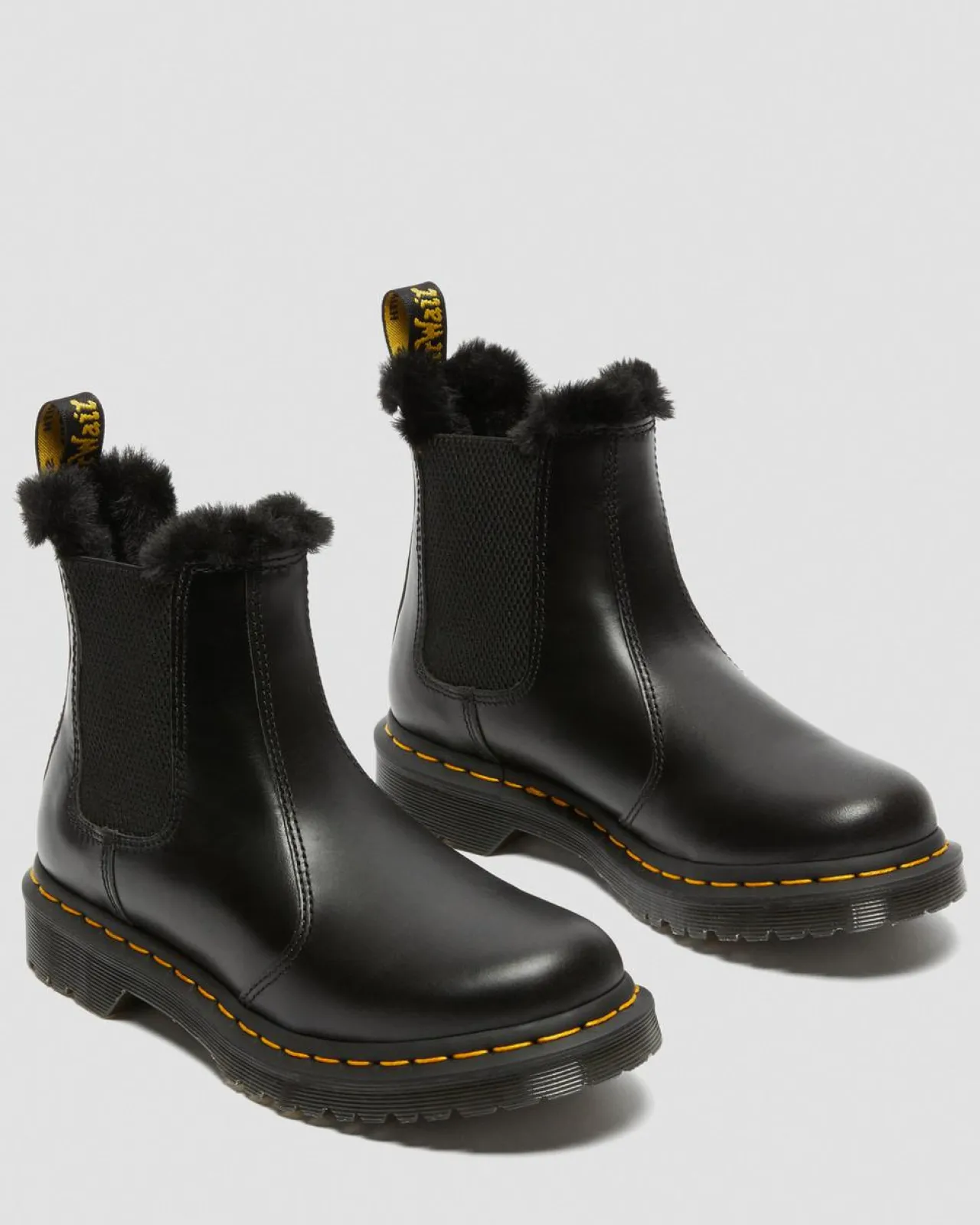 Dr. Martens 2976 Leonore Imitatiebont Gevoerde Chelsea Laarzen^UNISEX Enkellaarzen|Chelsea Boots