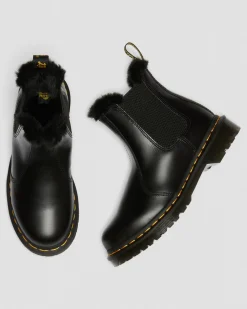 Dr. Martens 2976 Leonore Imitatiebont Gevoerde Chelsea Laarzen^UNISEX Enkellaarzen|Chelsea Boots