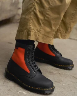 Dr. Martens 1460 Paneel Leer + Ventile® Enkellaarzen^UNISEX Heren Sale|Made In England