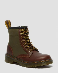 Dr. Martens 1460 Panel Canvas & Leren Laarzen voor Kinderen^UNISEX Sale Voor Kinderen|Laarzen