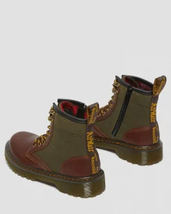 Dr. Martens 1460 Panel Canvas & Leren Laarzen voor Kinderen^UNISEX Sale Voor Kinderen|Laarzen