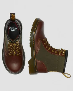 Dr. Martens 1460 Panel Canvas & Leren Laarzen voor Kinderen^UNISEX Sale Voor Kinderen|Laarzen