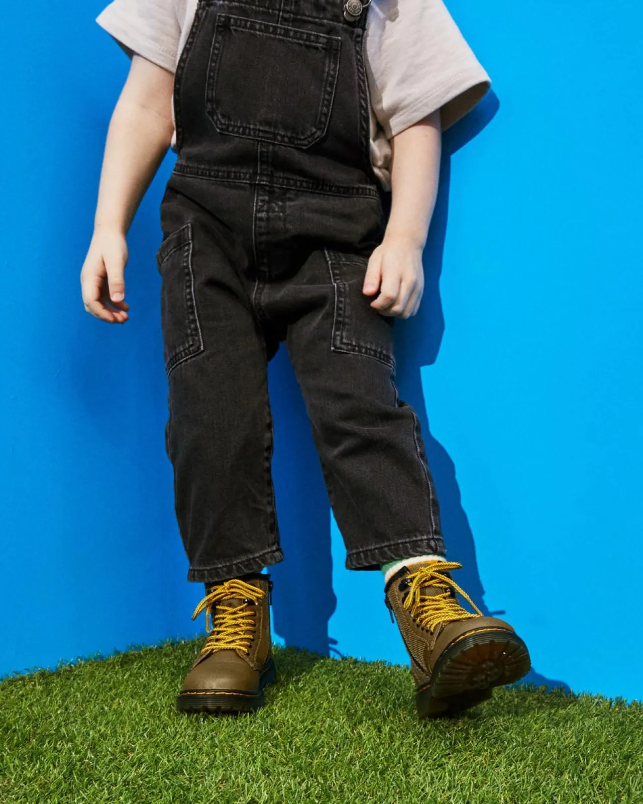 Dr. Martens 1460 Panel Leren Veterlaarzen voor Peuters^UNISEX Sale Voor Kinderen