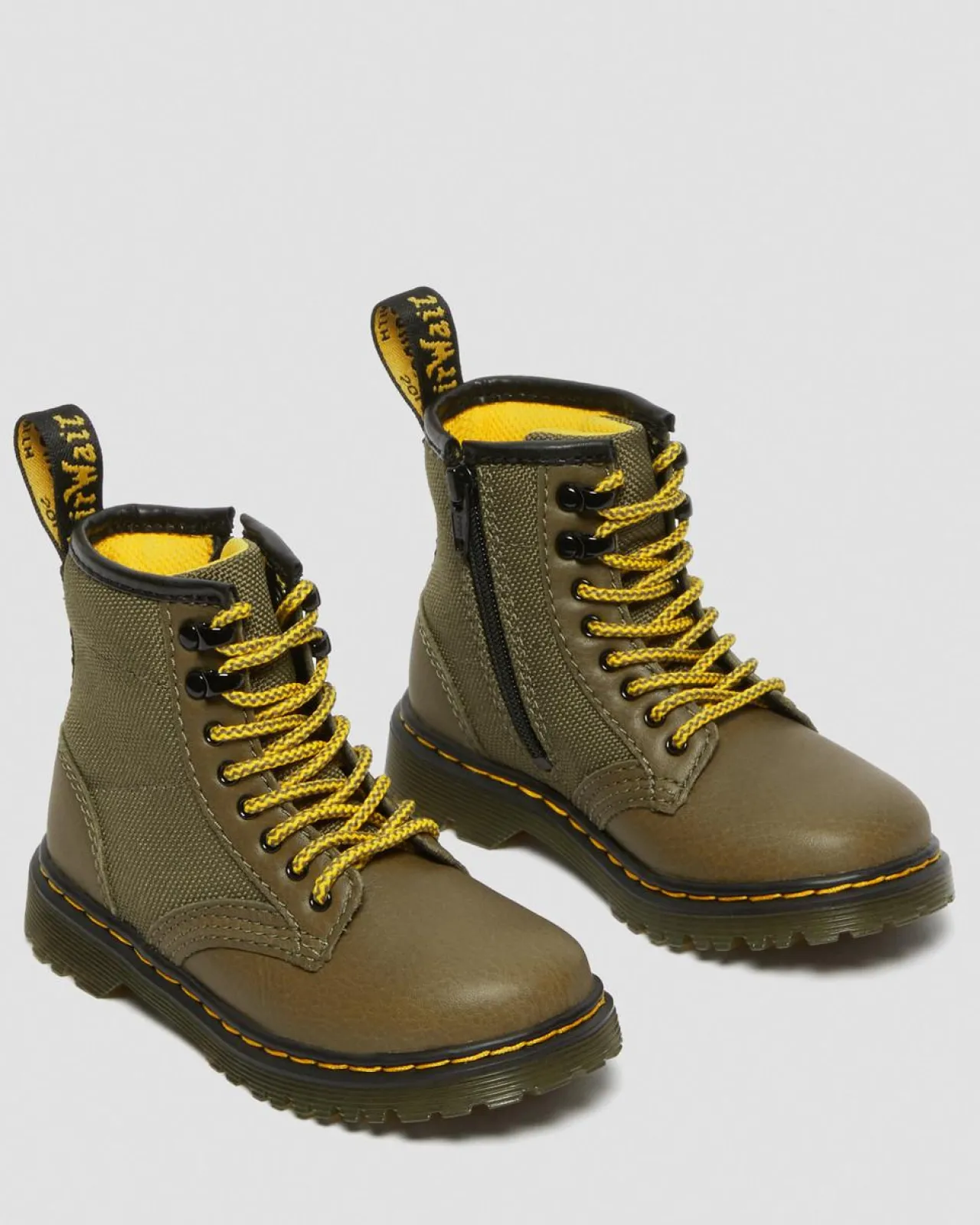 Dr. Martens 1460 Panel Leren Veterlaarzen voor Peuters^UNISEX Sale Voor Kinderen