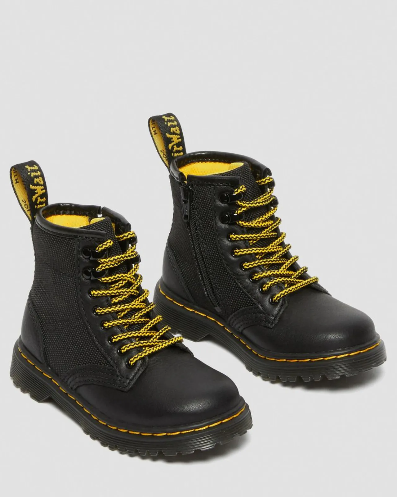 Dr. Martens 1460 Panel Leren Veterlaarzen voor Peuters^UNISEX Sale Voor Kinderen