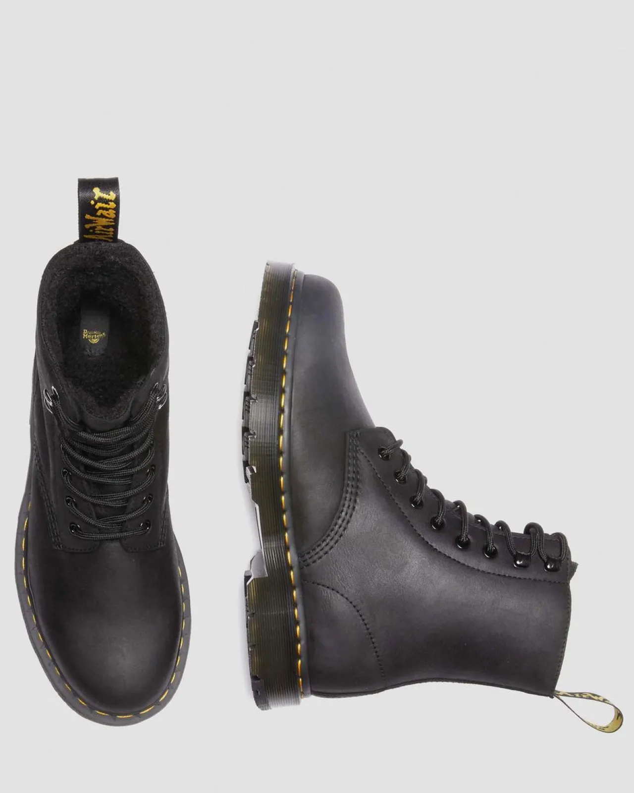 Dr. Martens 1460 Pascal Fleece Gevoerde Leren Laarzen^UNISEX Nieuw Binnen|Enkellaarzen